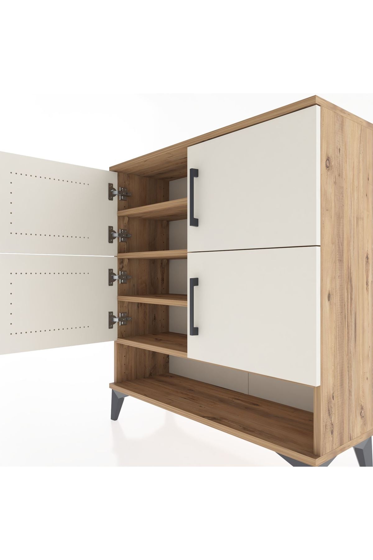 Arges Şifonyer 4 Raflı 4 Kapaklı 88x30x96 - S04M042V7A