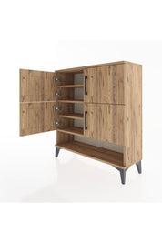 Arges Şifonyer 4 Raflı 4 Kapaklı 88x30x96 - S04M042V9A