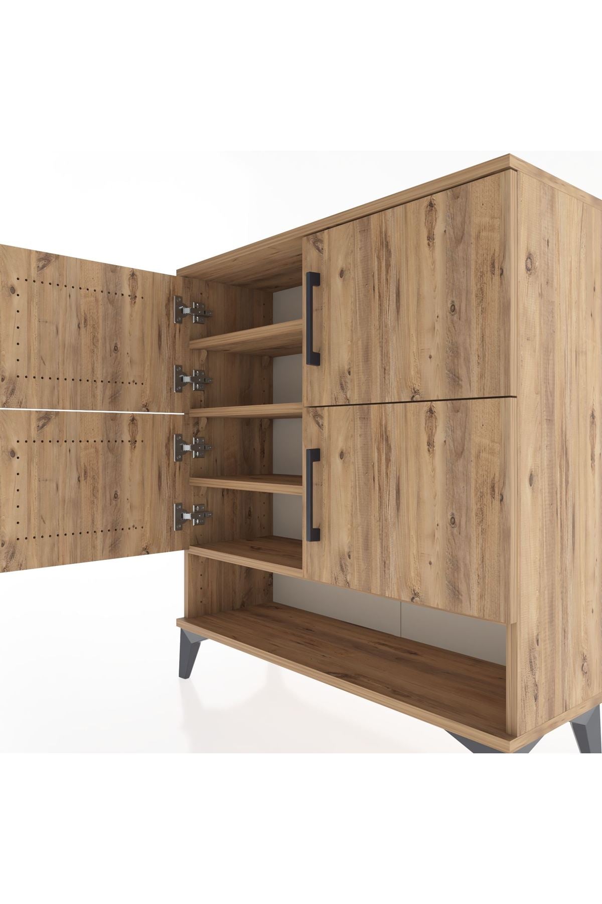 Arges Şifonyer 4 Raflı 4 Kapaklı 88x30x96 - S04M042V9A