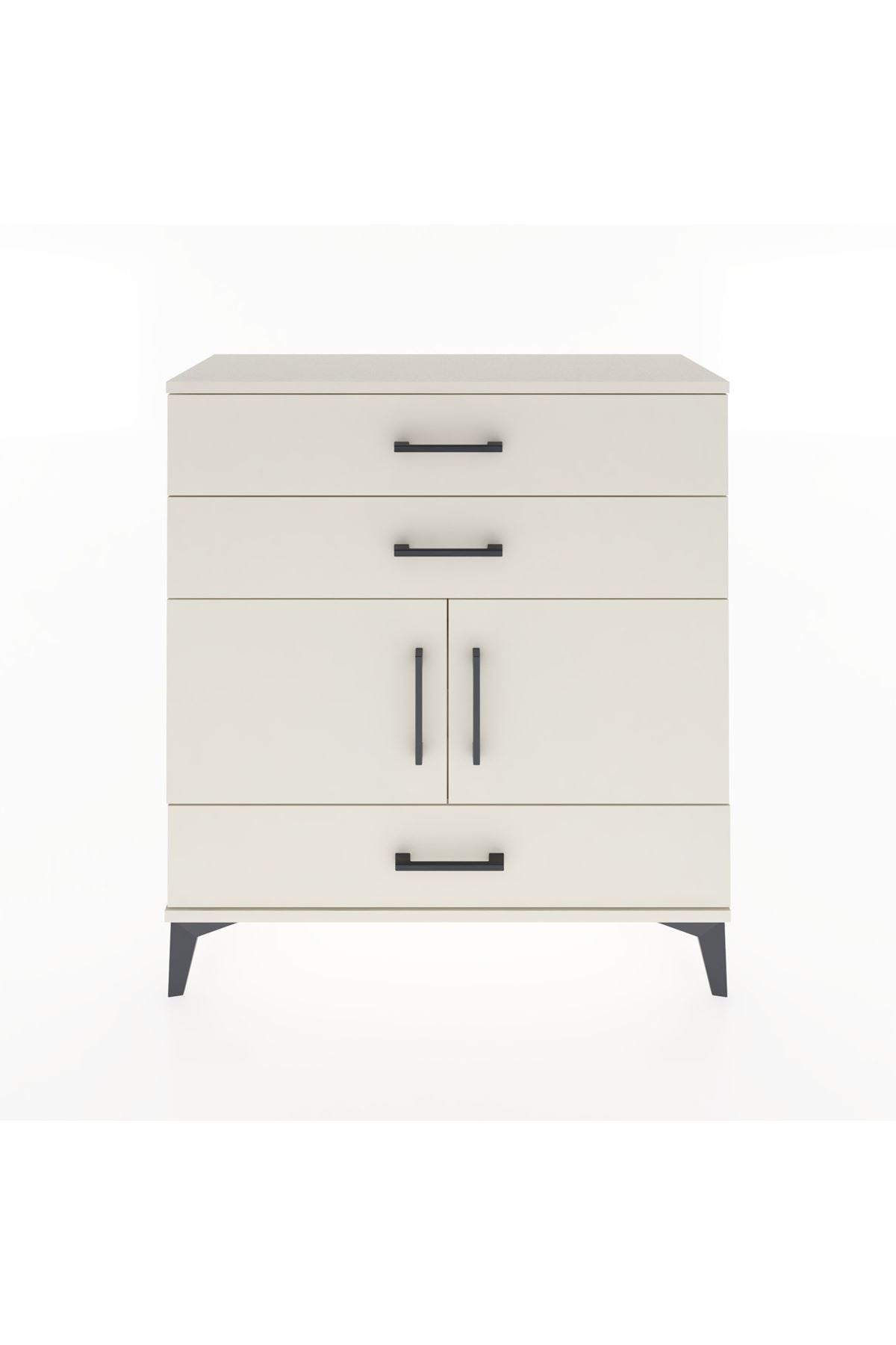 Arges Şifonyer 2 Raflı 3 Çekmeceli 2 Kapaklı 88x30x96 - S04M045V1A