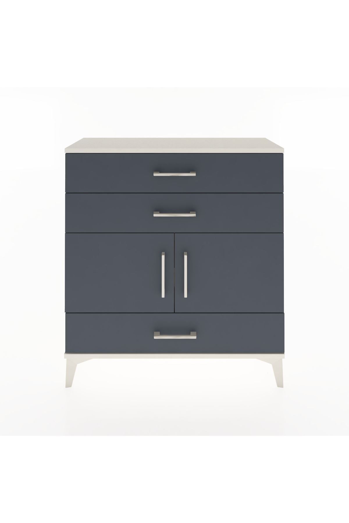 Arges Şifonyer 2 Raflı 3 Çekmeceli 2 Kapaklı 88x30x96 - S04M045V2A