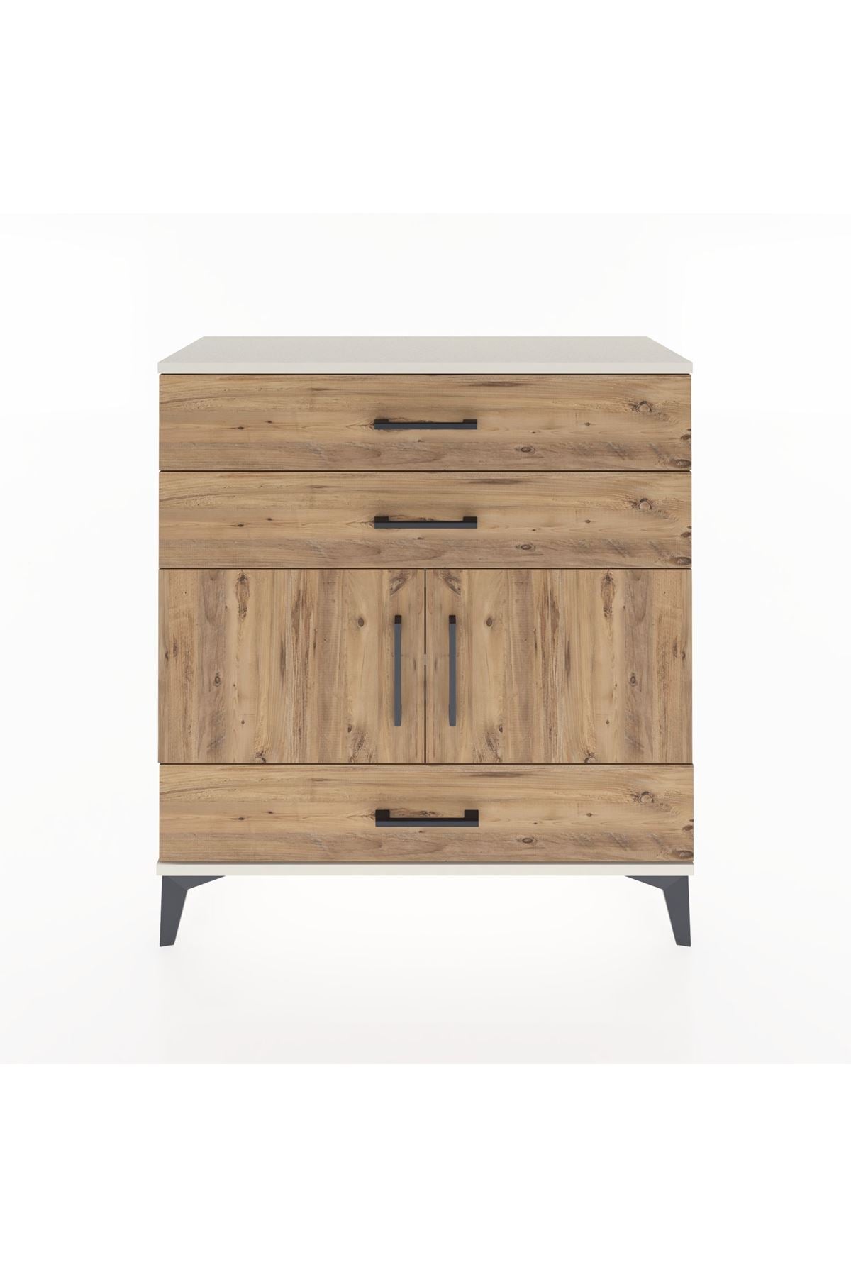 Arges Şifonyer 2 Raflı 3 Çekmeceli 2 Kapaklı 88x30x96 - S04M045V3A