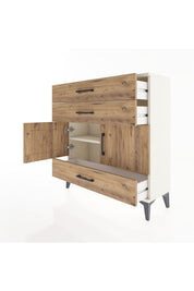 Arges Şifonyer 2 Raflı 3 Çekmeceli 2 Kapaklı 88x30x96 - S04M045V3A