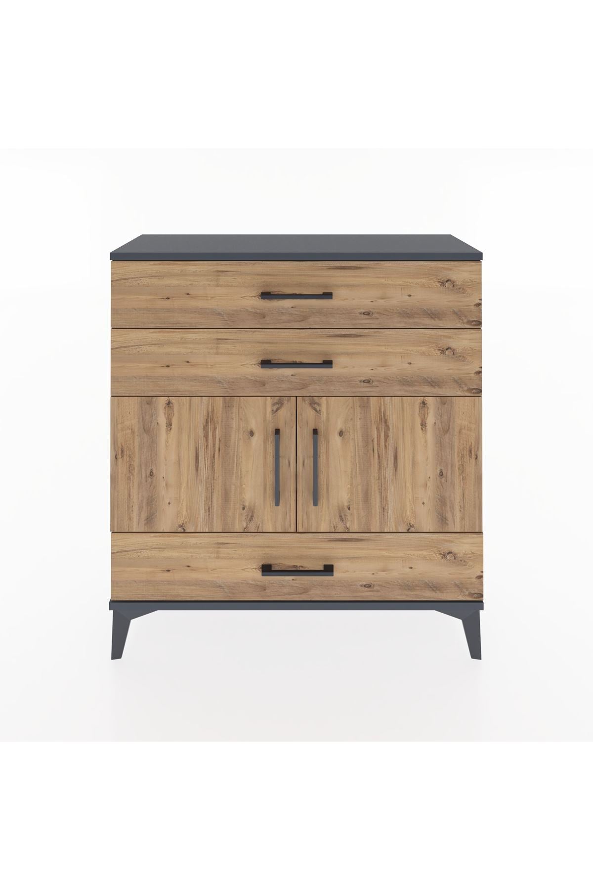 Arges Şifonyer 2 Raflı 3 Çekmeceli 2 Kapaklı 88x30x96 - S04M045V6A
