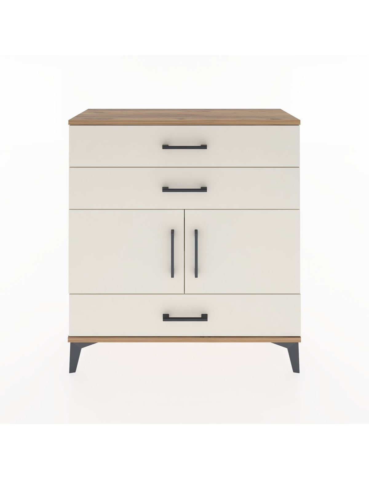 Arges Şifonyer 2 Raflı 3 Çekmeceli 2 Kapaklı 88x30x96 - S04M045V7A