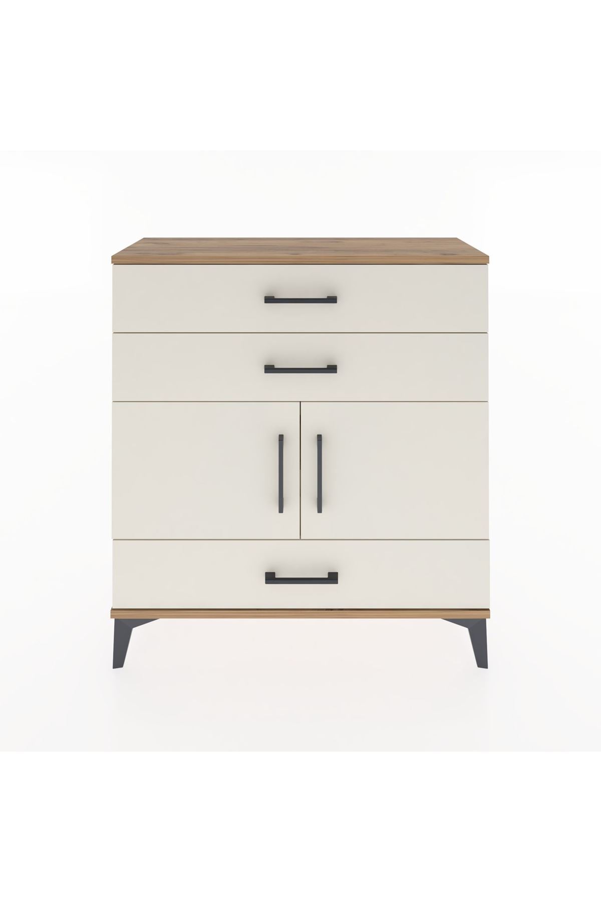 Arges Şifonyer 2 Raflı 3 Çekmeceli 2 Kapaklı 88x30x96 - S04M045V7A