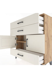 Arges Şifonyer 2 Raflı 3 Çekmeceli 2 Kapaklı 88x30x96 - S04M045V7A