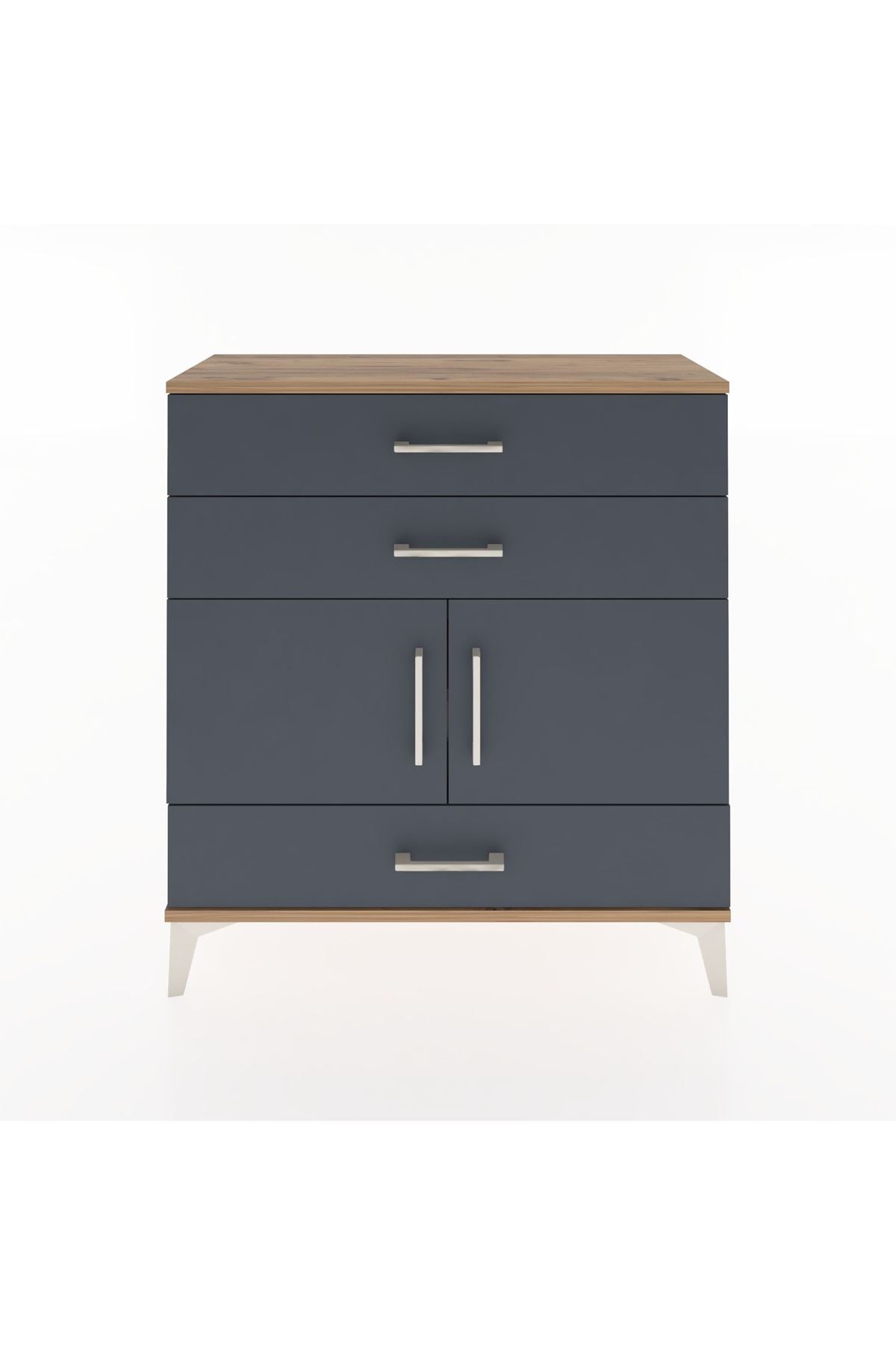 Arges Şifonyer 2 Raflı 3 Çekmeceli 2 Kapaklı 88x30x96 - S04M045V8A