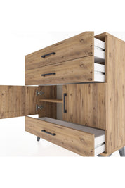 Arges Şifonyer 2 Raflı 3 Çekmeceli 2 Kapaklı 88x30x96 - S04M045V9A