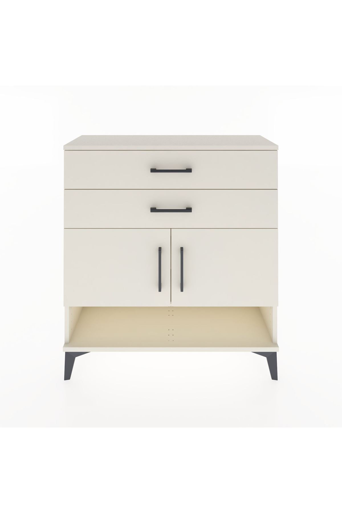 Arges Şifonyer 2 Raflı 2 Çekmeceli 2 Kapaklı 88x30x96 - S04M046V1A
