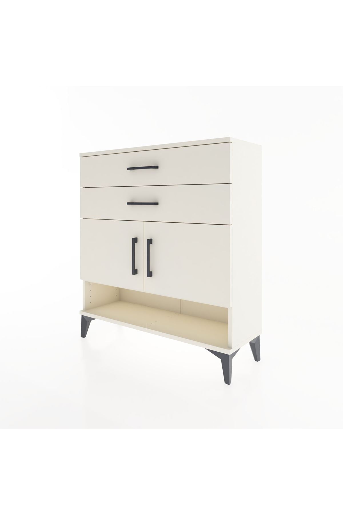 Arges Şifonyer 2 Raflı 2 Çekmeceli 2 Kapaklı 88x30x96 - S04M046V1A