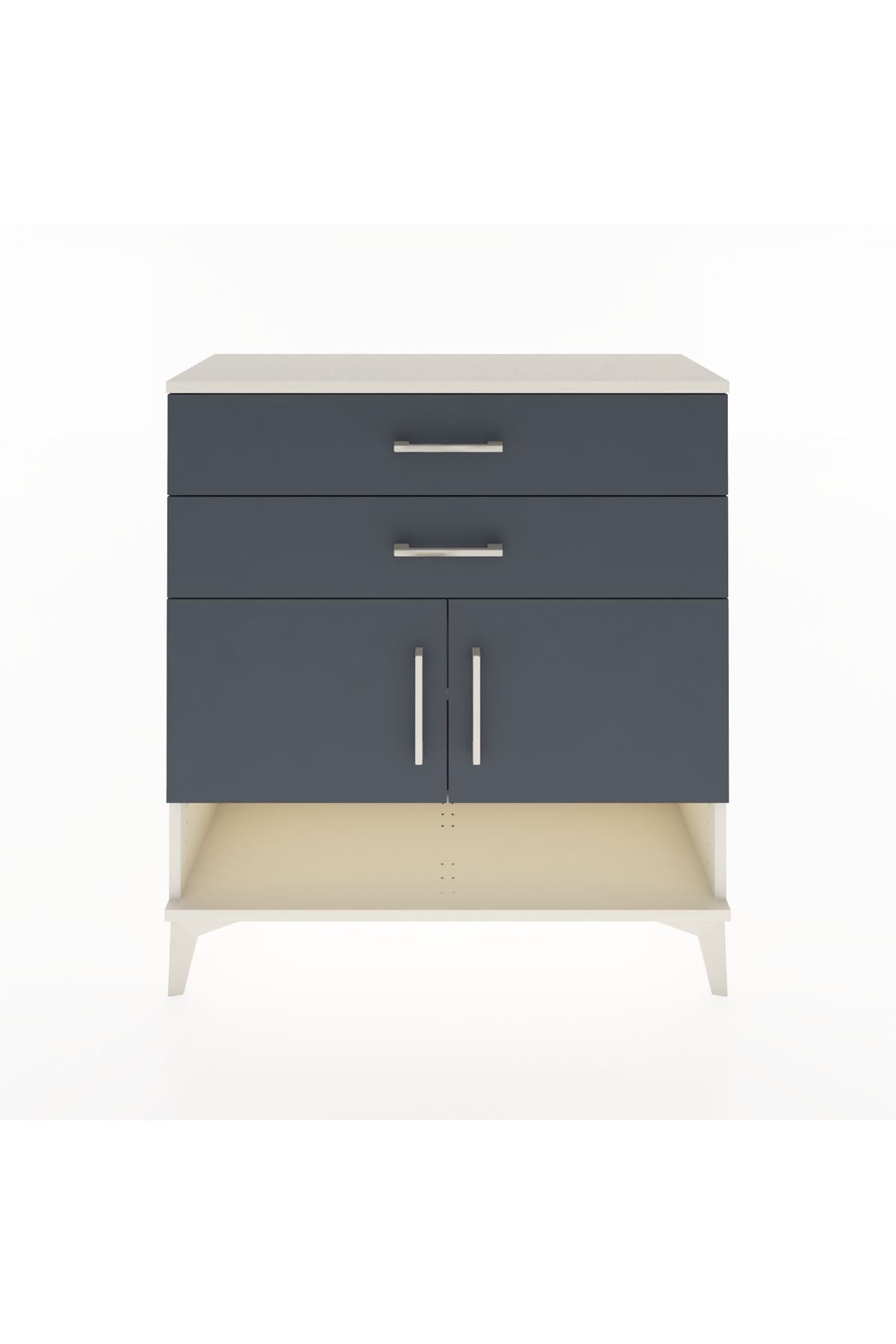 Arges Şifonyer 2 Raflı 2 Çekmeceli 2 Kapaklı 88x30x96 - S04M046V2A