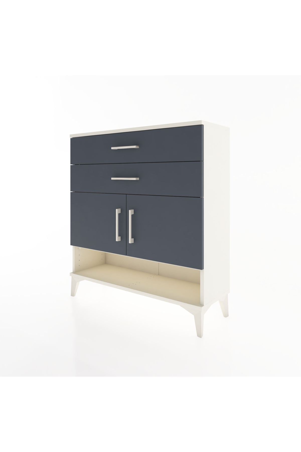 Arges Şifonyer 2 Raflı 2 Çekmeceli 2 Kapaklı 88x30x96 - S04M046V2A