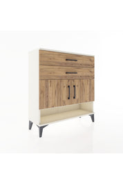 Arges Şifonyer 2 Raflı 2 Çekmeceli 2 Kapaklı 88x30x96 - S04M046V3A