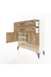 Arges Şifonyer 2 Raflı 2 Çekmeceli 2 Kapaklı 88x30x96 - S04M046V3A