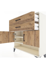 Arges Şifonyer 2 Raflı 2 Çekmeceli 2 Kapaklı 88x30x96 - S04M046V3A