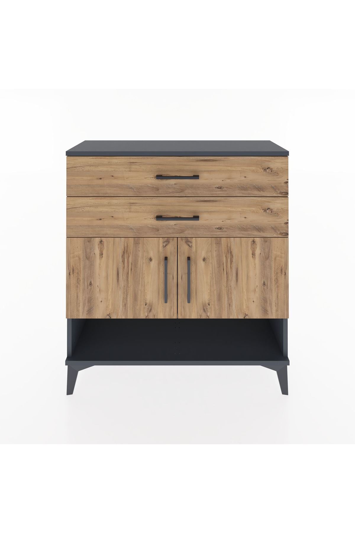 Arges Şifonyer 2 Raflı 2 Çekmeceli 2 Kapaklı 88x30x96 - S04M046V6A