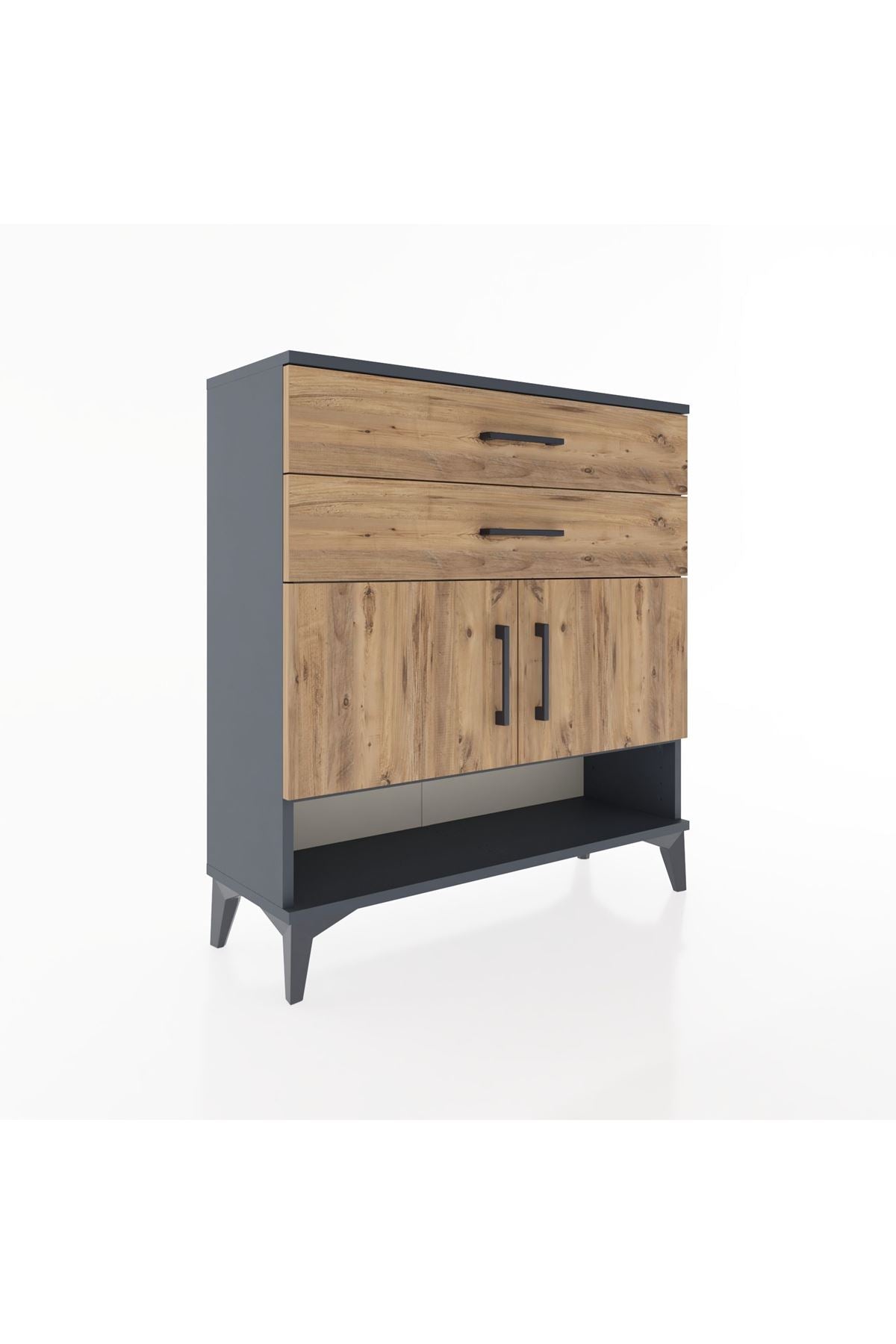 Arges Şifonyer 2 Raflı 2 Çekmeceli 2 Kapaklı 88x30x96 - S04M046V6A