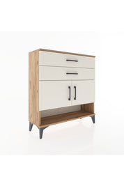 Arges Şifonyer 2 Raflı 2 Çekmeceli 2 Kapaklı 88x30x96 - S04M046V7A