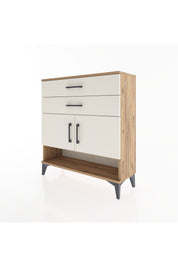 Arges Şifonyer 2 Raflı 2 Çekmeceli 2 Kapaklı 88x30x96 - S04M046V7A