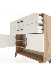 Arges Şifonyer 2 Raflı 2 Çekmeceli 2 Kapaklı 88x30x96 - S04M046V7A
