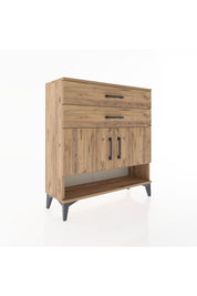 Arges Şifonyer 2 Raflı 2 Çekmeceli 2 Kapaklı 88x30x96 - S04M046V9A