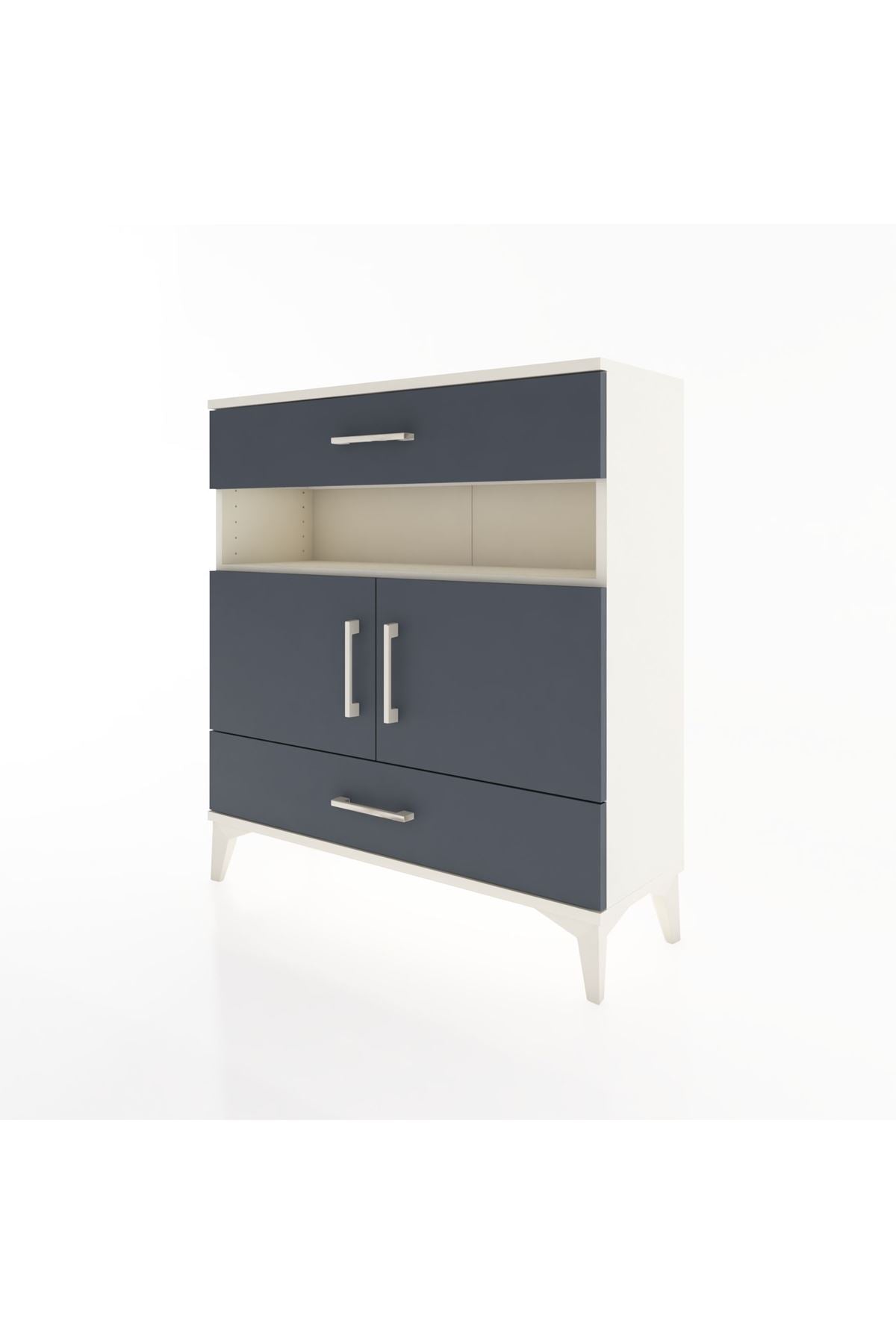 Arges Şifonyer 3 Raflı 2 Çekmeceli 2 Kapaklı 88x30x96 - S04M047V2A