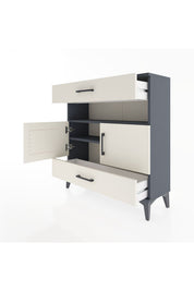 Arges Şifonyer 3 Raflı 2 Çekmeceli 2 Kapaklı 88x30x96 - S04M047V4A