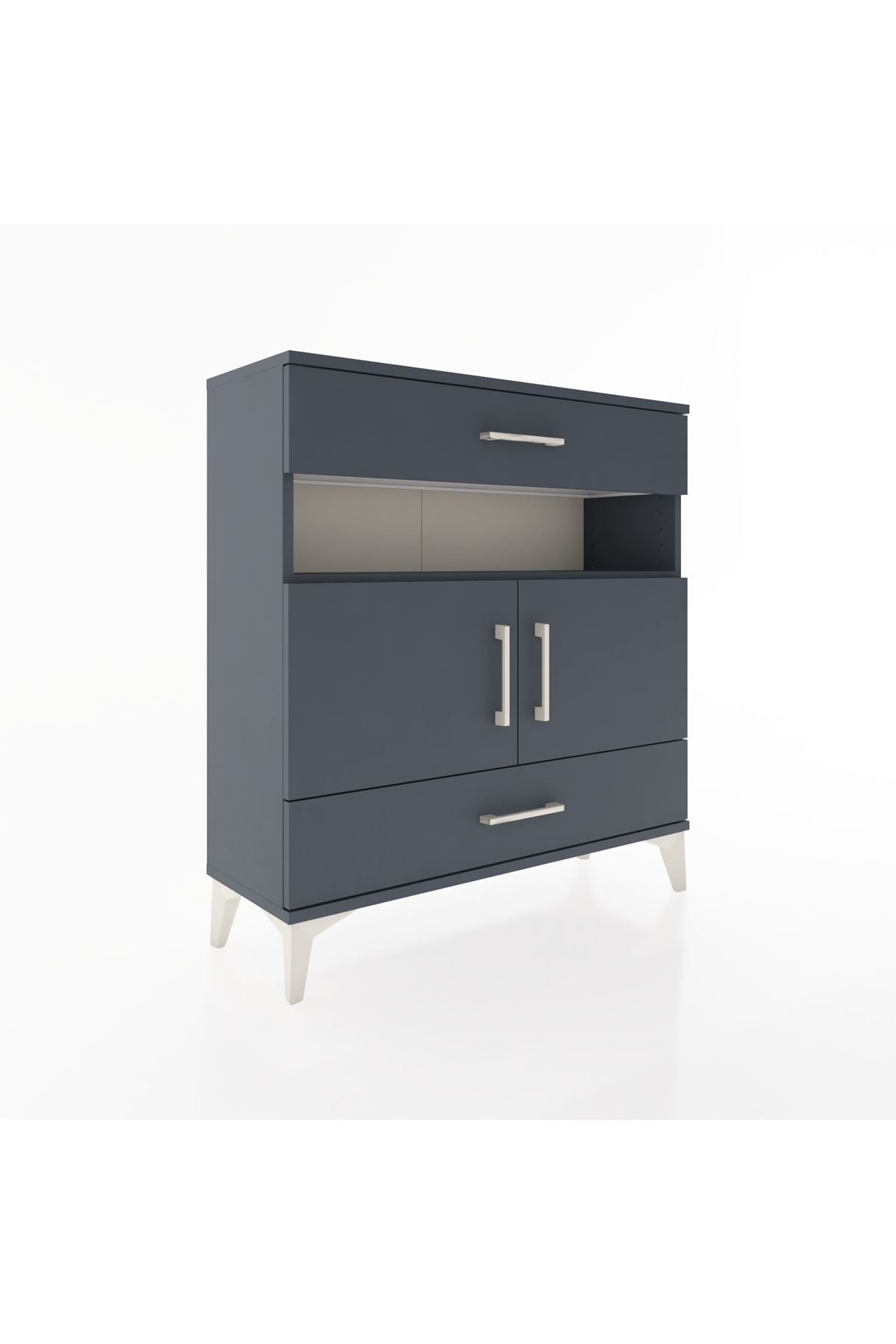 Arges Şifonyer 3 Raflı 2 Çekmeceli 2 Kapaklı 88x30x96 - S04M047V5A