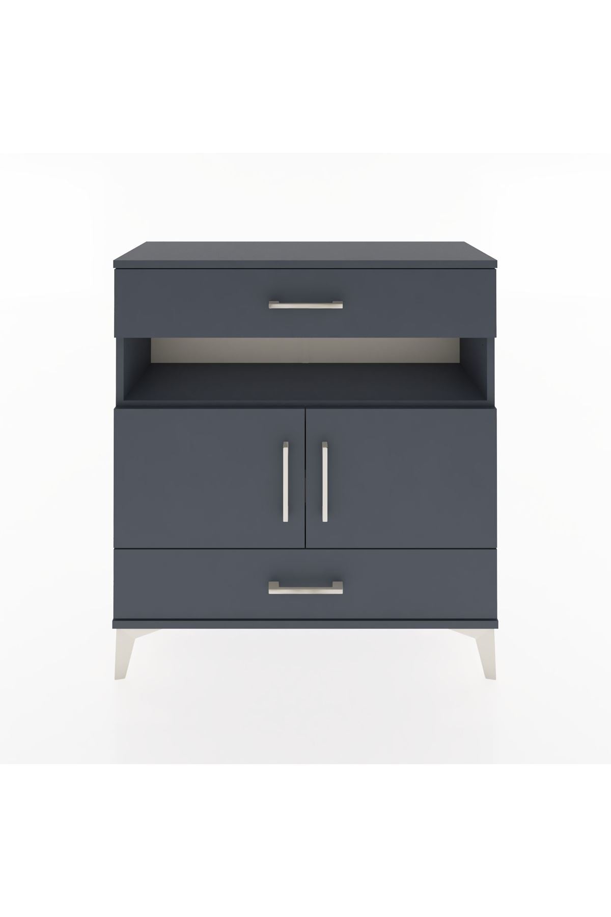 Arges Şifonyer 3 Raflı 2 Çekmeceli 2 Kapaklı 88x30x96 - S04M047V5A