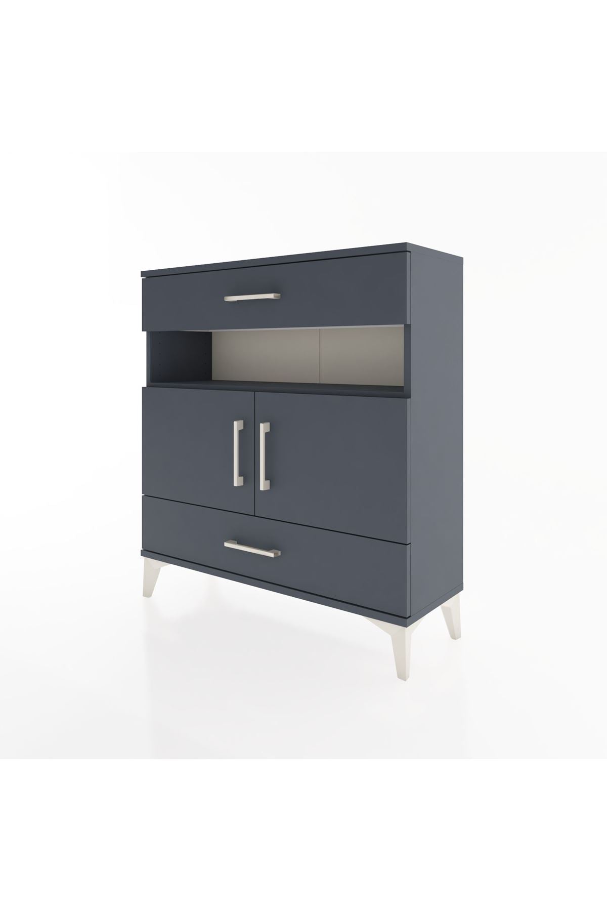 Arges Şifonyer 3 Raflı 2 Çekmeceli 2 Kapaklı 88x30x96 - S04M047V5A
