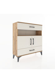 Arges Şifonyer 3 Raflı 2 Çekmeceli 2 Kapaklı 88x30x96 - S04M047V7A
