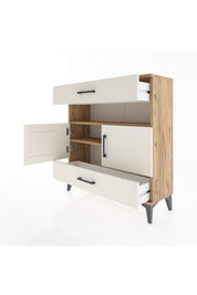 Arges Şifonyer 3 Raflı 2 Çekmeceli 2 Kapaklı 88x30x96 - S04M047V7A