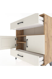 Arges Şifonyer 3 Raflı 2 Çekmeceli 2 Kapaklı 88x30x96 - S04M047V7A