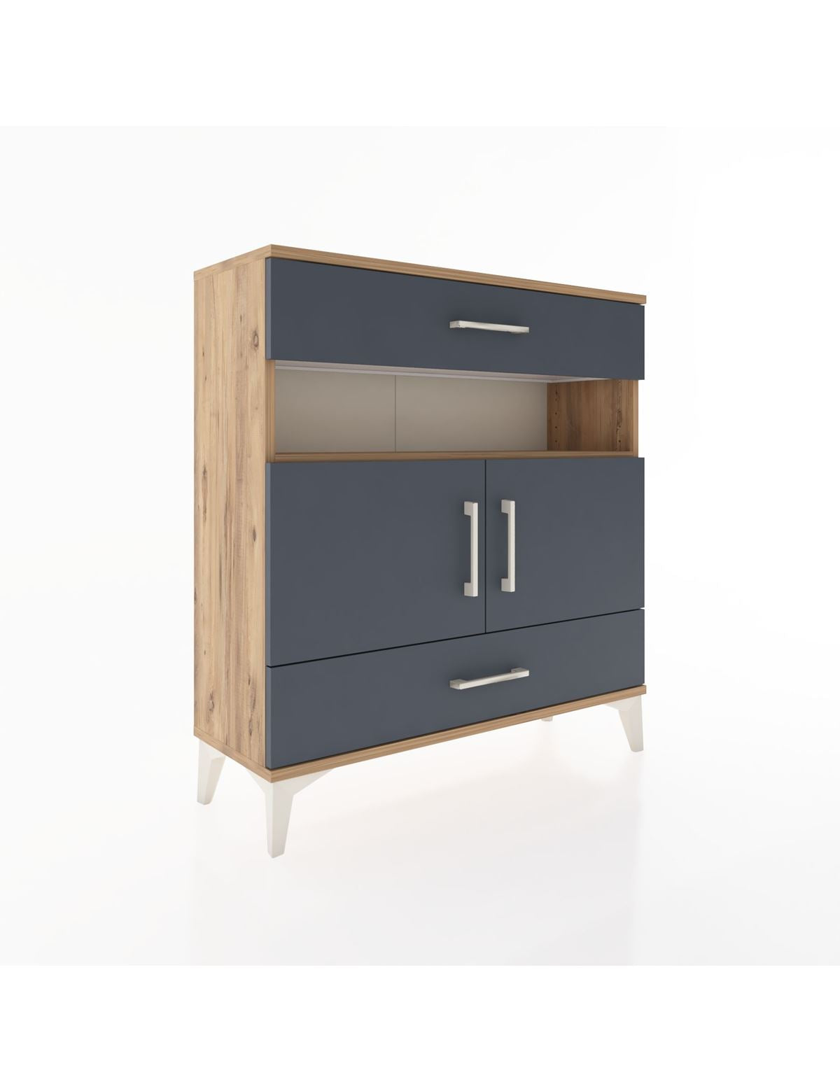 Arges Şifonyer 3 Raflı 2 Çekmeceli 2 Kapaklı 88x30x96 - S04M047V8A