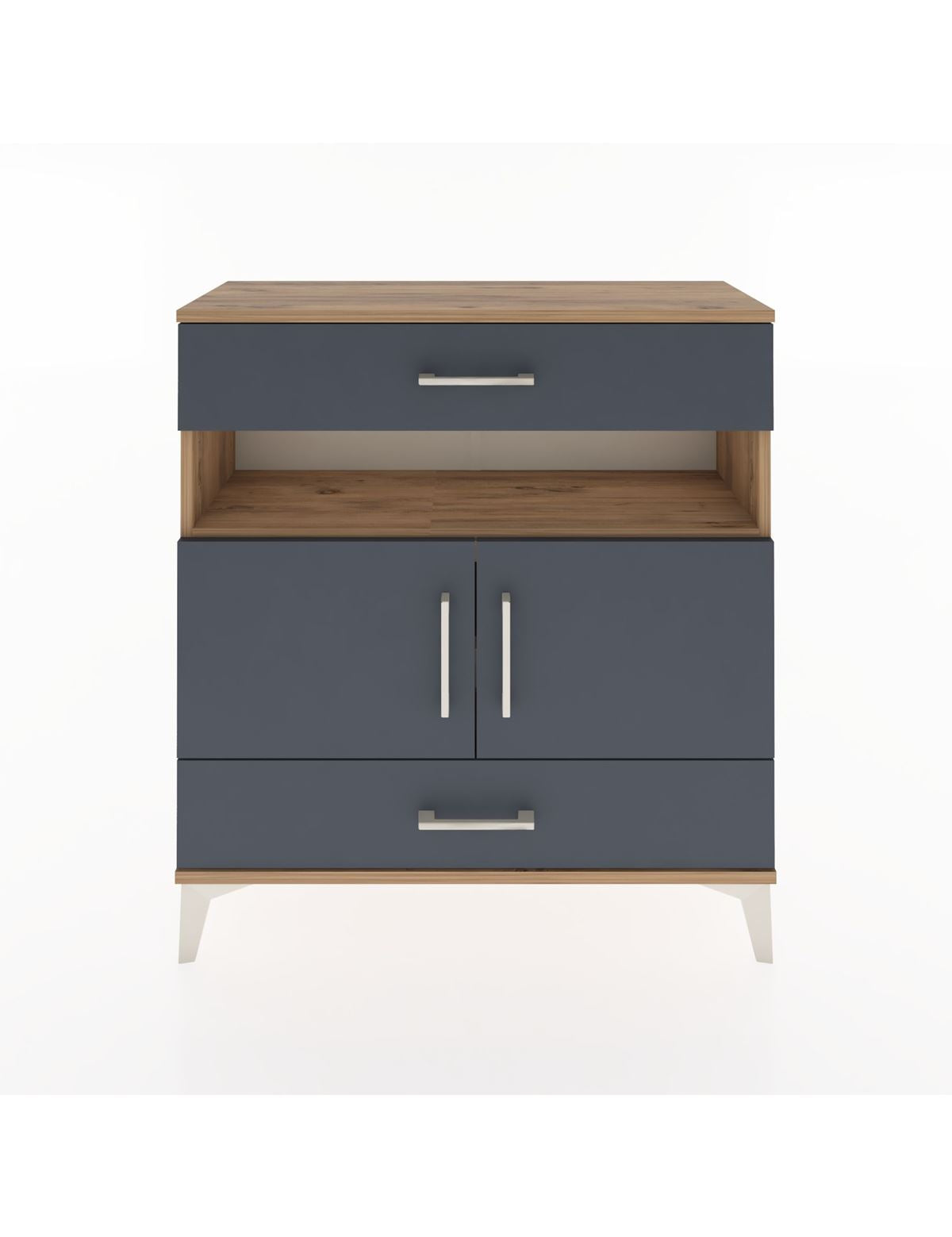 Arges Şifonyer 3 Raflı 2 Çekmeceli 2 Kapaklı 88x30x96 - S04M047V8A