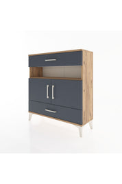 Arges Şifonyer 3 Raflı 2 Çekmeceli 2 Kapaklı 88x30x96 - S04M047V8A
