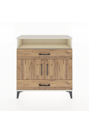 Arges Şifonyer 3 Raflı 2 Çekmeceli 2 Kapaklı 88x30x96 - S04M048V3A