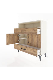 Arges Şifonyer 3 Raflı 2 Çekmeceli 2 Kapaklı 88x30x96 - S04M048V3A