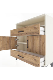 Arges Şifonyer 3 Raflı 2 Çekmeceli 2 Kapaklı 88x30x96 - S04M048V3A