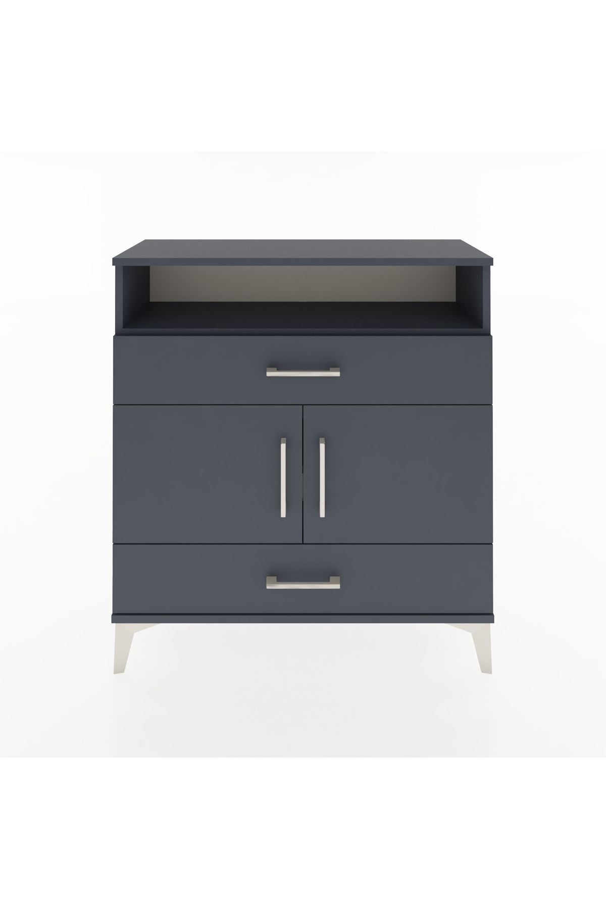 Arges Şifonyer 3 Raflı 2 Çekmeceli 2 Kapaklı 88x30x96 - S04M048V5A