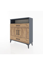Arges Şifonyer 3 Raflı 2 Çekmeceli 2 Kapaklı 88x30x96 - S04M048V6A