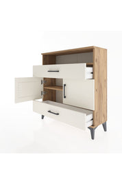 Arges Şifonyer 3 Raflı 2 Çekmeceli 2 Kapaklı 88x30x96 - S04M048V7A