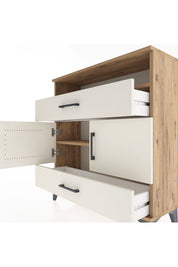 Arges Şifonyer 3 Raflı 2 Çekmeceli 2 Kapaklı 88x30x96 - S04M048V7A