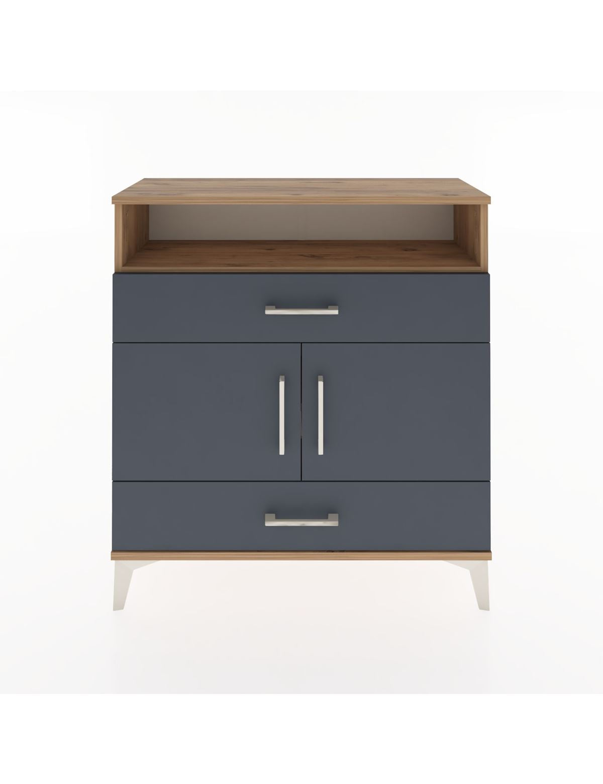 Arges Şifonyer 3 Raflı 2 Çekmeceli 2 Kapaklı 88x30x96 - S04M048V8A