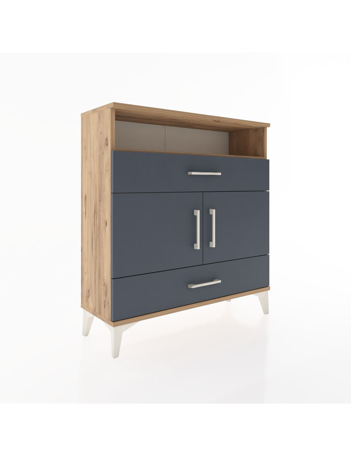 Arges Şifonyer 3 Raflı 2 Çekmeceli 2 Kapaklı 88x30x96 - S04M048V8A