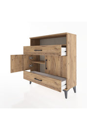 Arges Şifonyer 3 Raflı 2 Çekmeceli 2 Kapaklı 88x30x96 - S04M048V9A