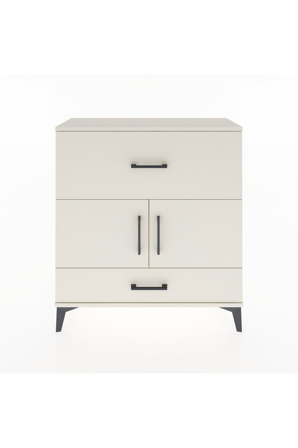 Arges Şifonyer 2 Raflı 2 Çekmeceli 2 Kapaklı 88x30x96 - S04M049V1A