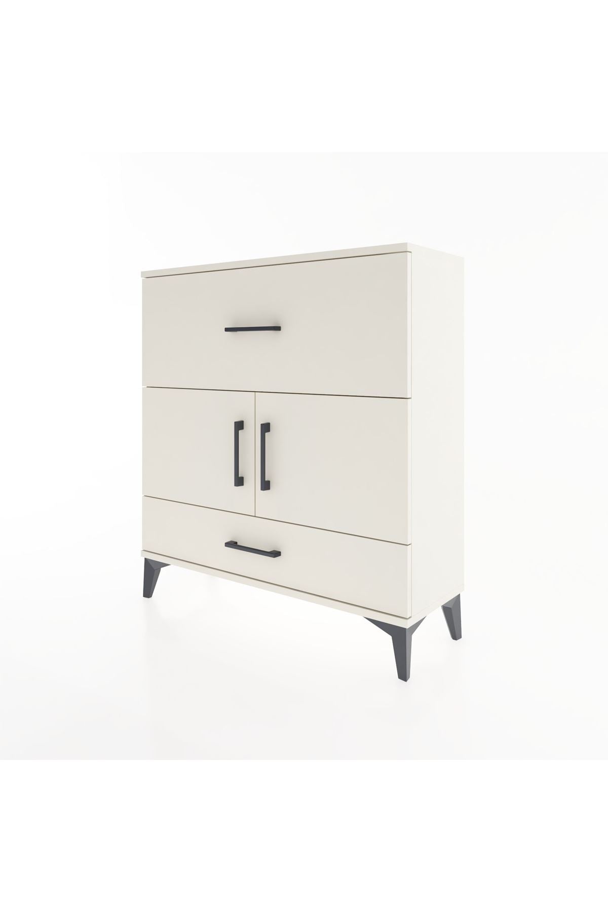 Arges Şifonyer 2 Raflı 2 Çekmeceli 2 Kapaklı 88x30x96 - S04M049V1A