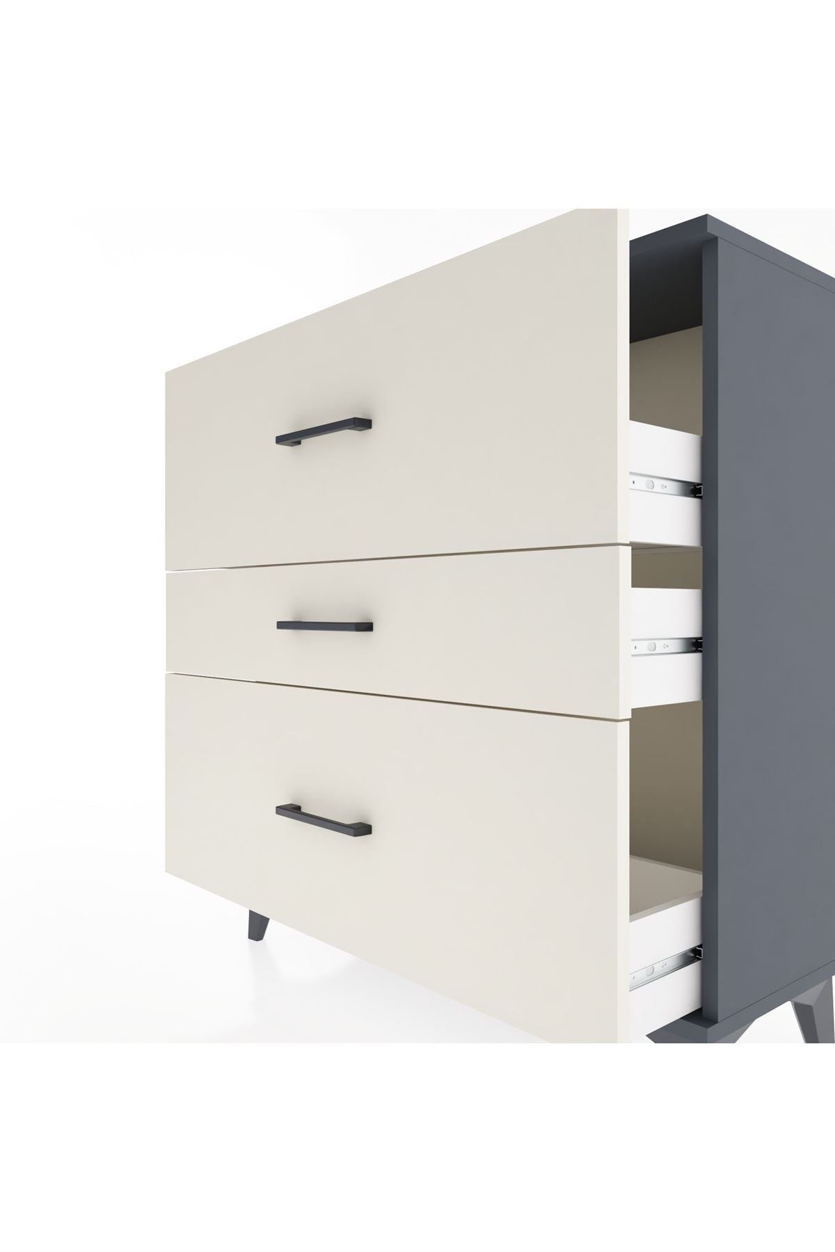 Arges Şifonyer 3 Çekmeceli 88x30x96 - S04M012V4A